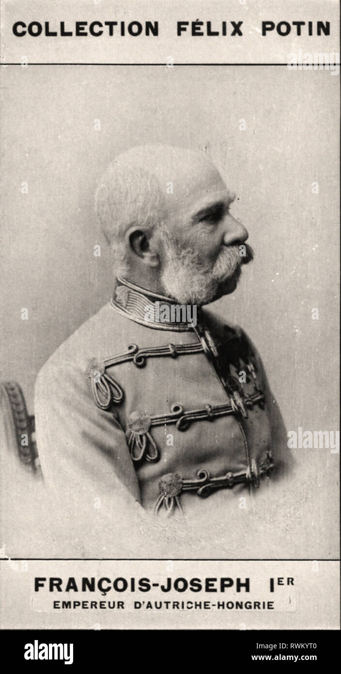 Photographic portrait of François Joseph 1er, empereur d'Autriche-Hongrie - From First COLLECTION FÉLIX POTIN, 19th century Stock Photo