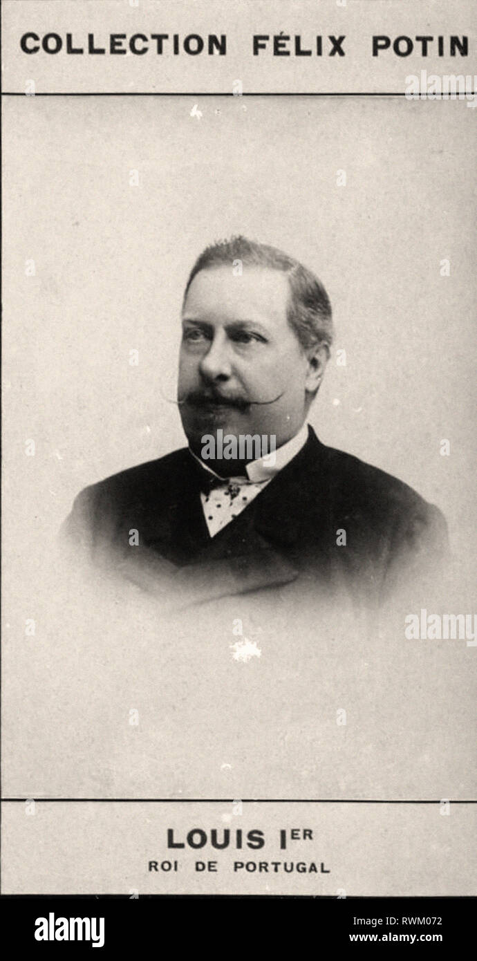 Photographic portrait of Louis 1er, roi de Portugal - From First COLLECTION FÉLIX POTIN, 19th century Stock Photo
