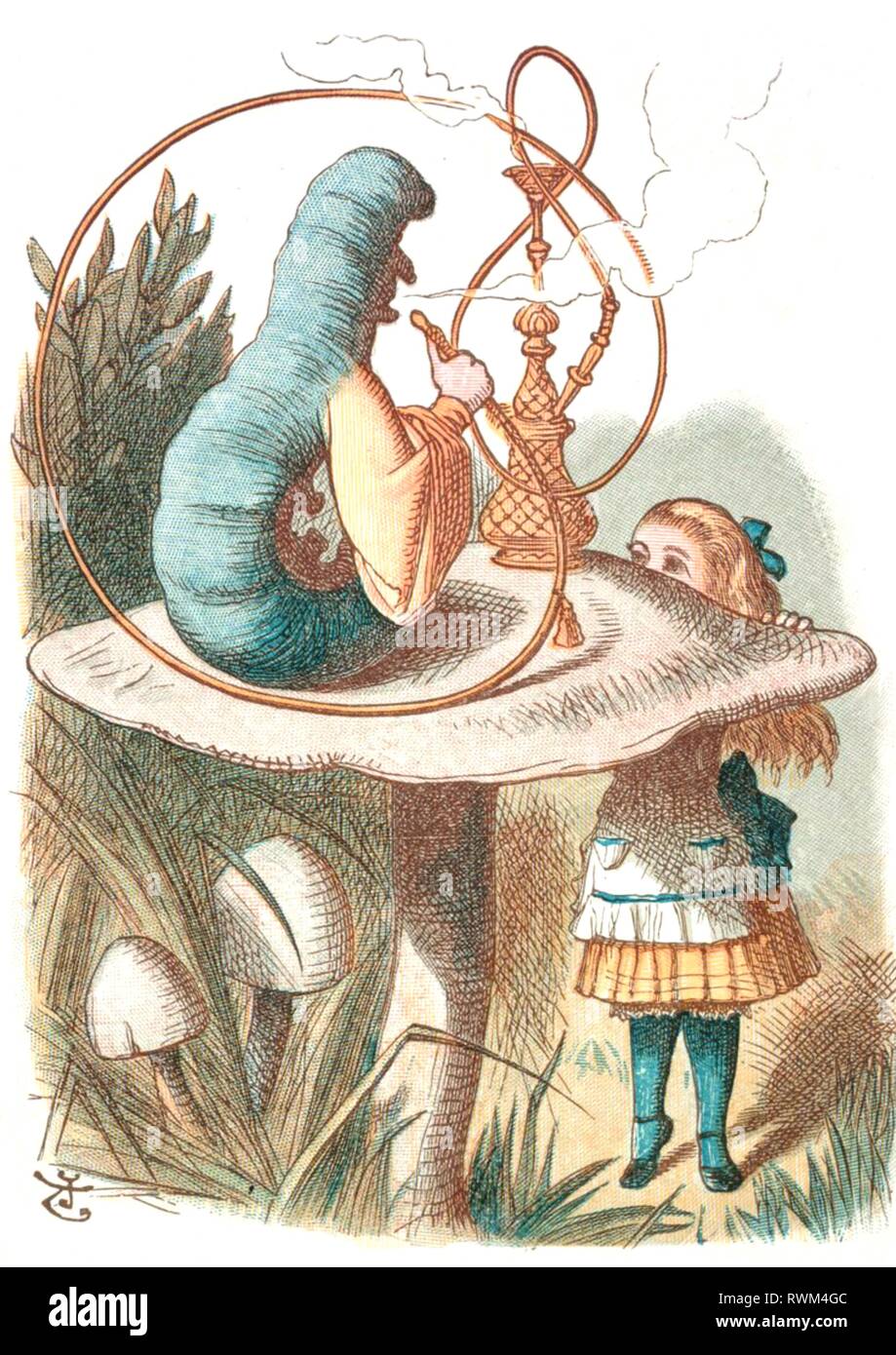 Alice in Wonderland illustration by Sir John Tenniel Stock Photo