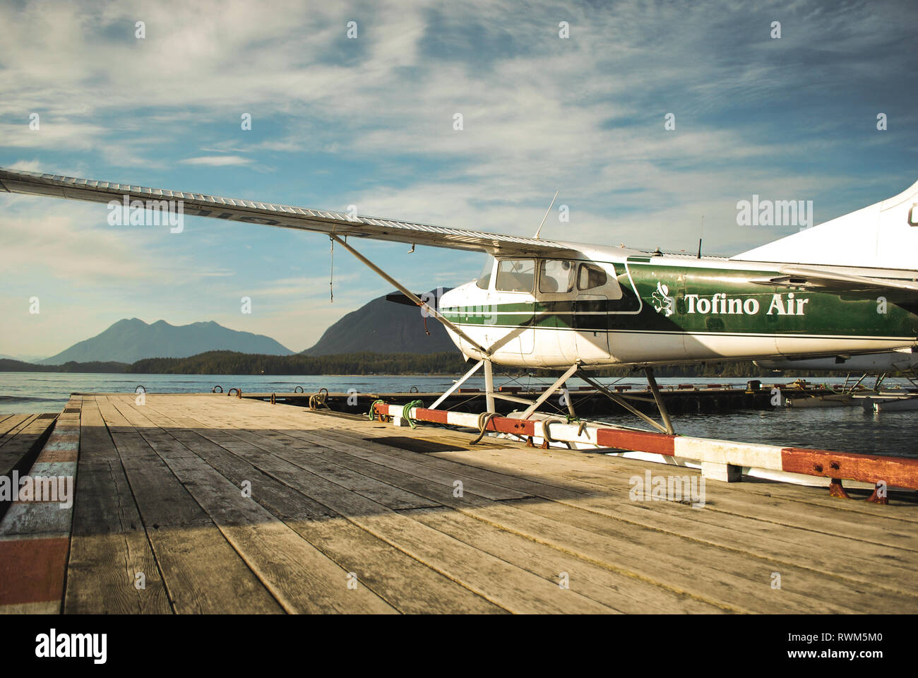 Floatplane in Tofino, BC. Stock Photo