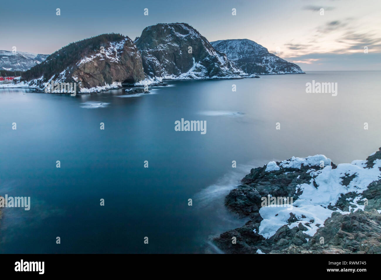 Winter time at Bottle cove, Lark Harbour, Bay of Islands, Newfoundland