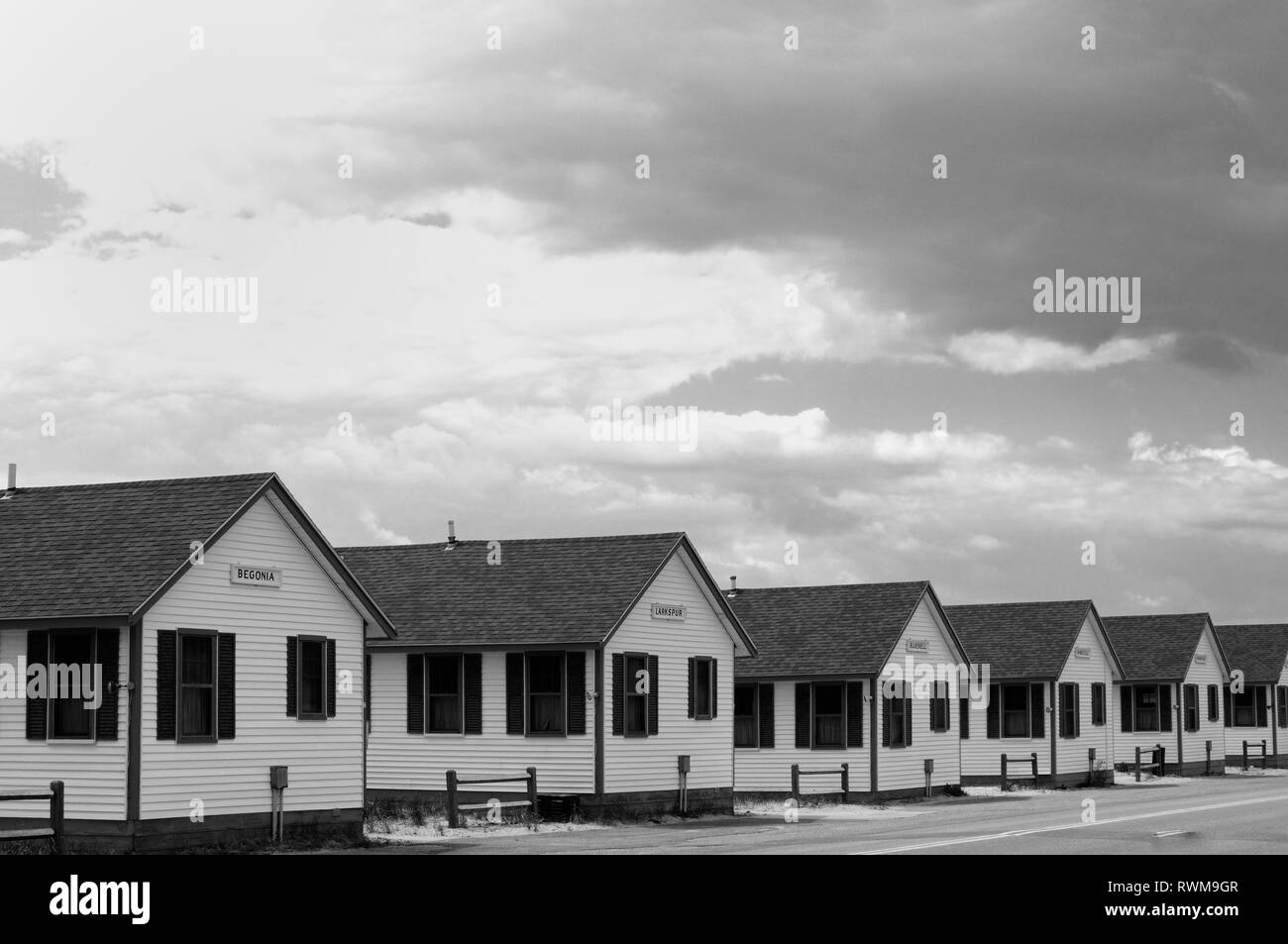 Cabins on the Bay Stock Photo