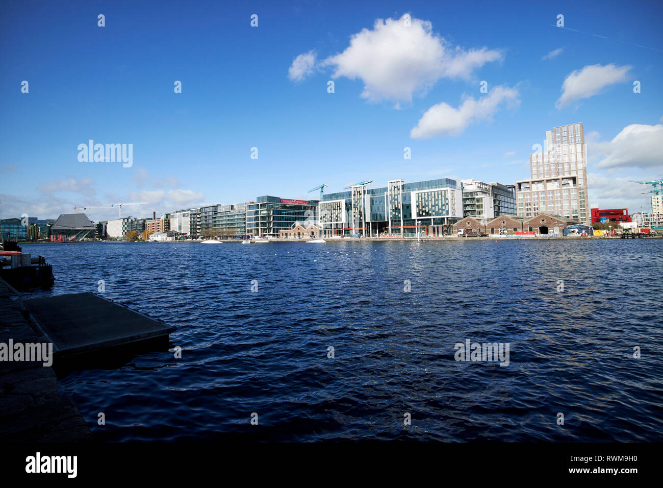 grand canal docks and hanover quay Dublin republic of Ireland Stock Photo