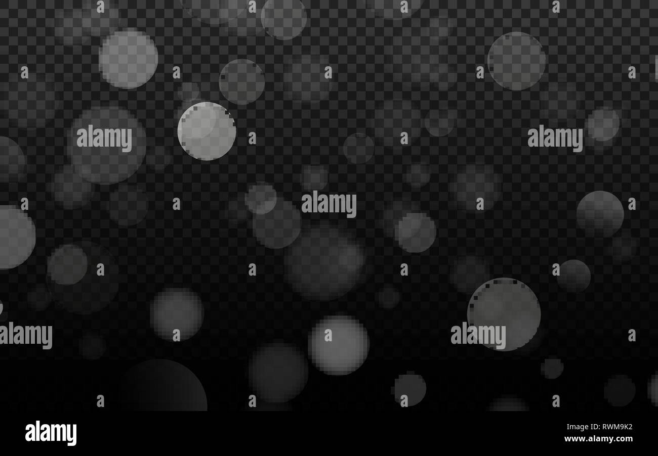 Light effect. Abstract lights bokeh isolated on transparent background ...