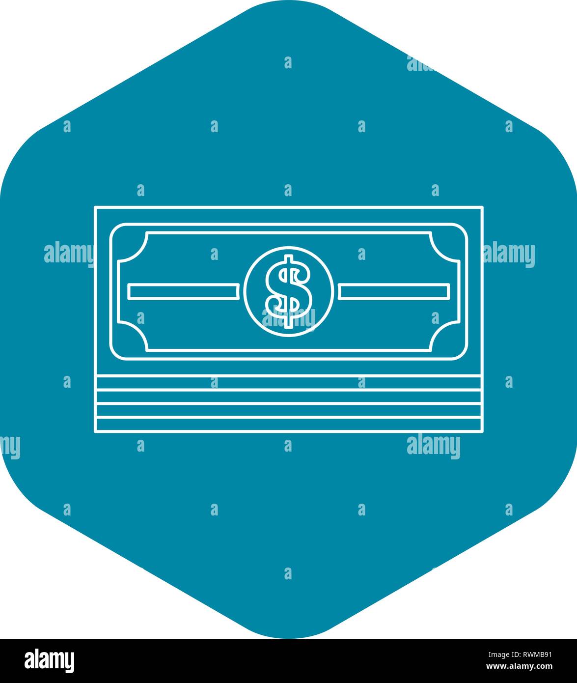 Money stack icon, outline style Stock Vector Image & Art - Alamy