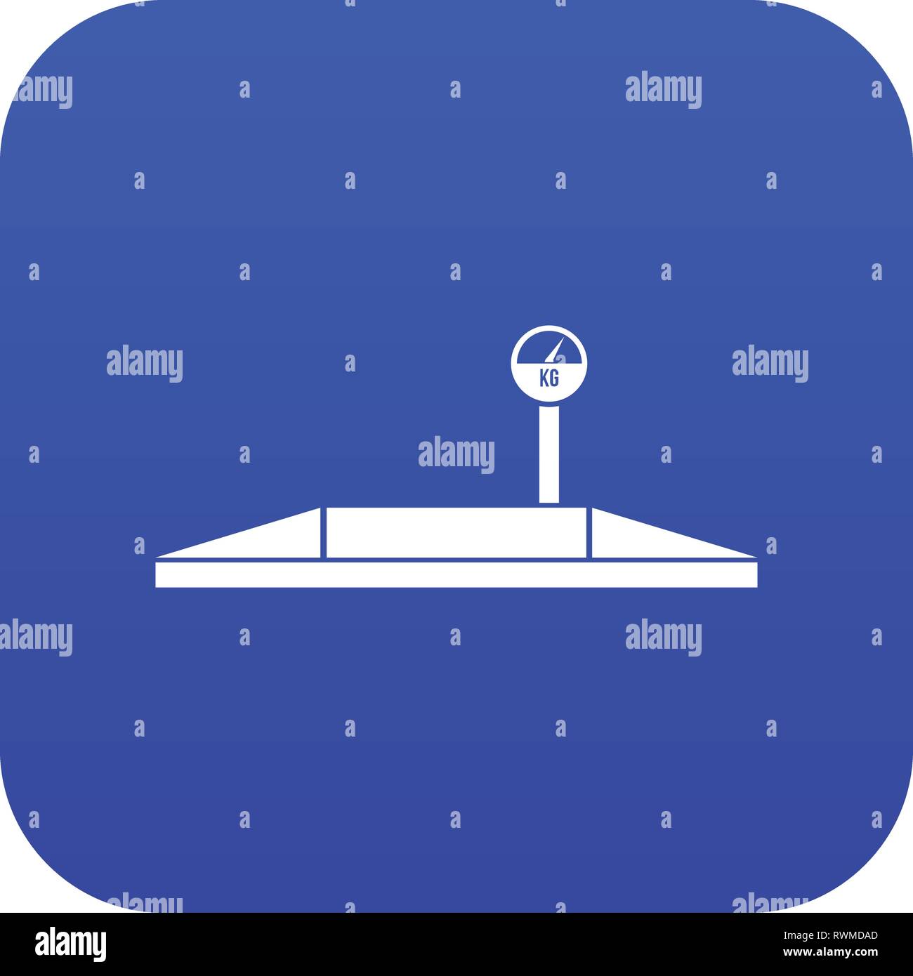 Parking scales icon digital blue Stock Vector