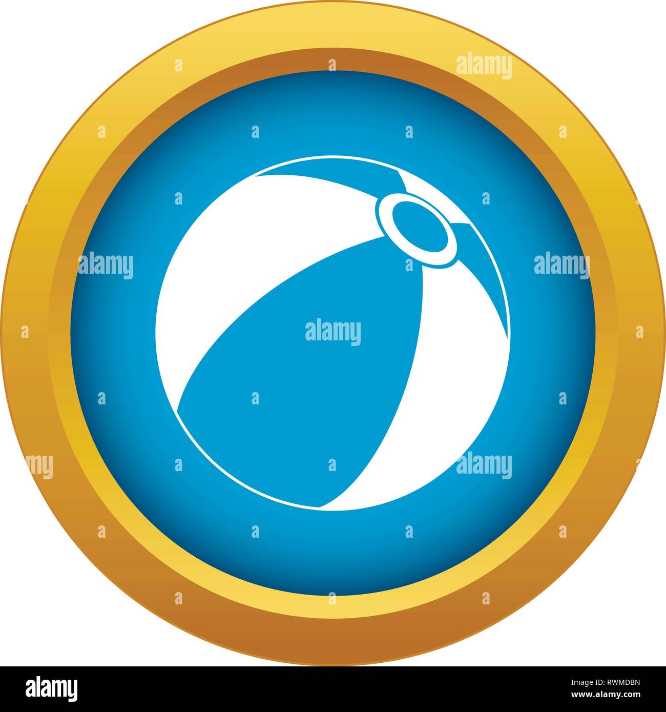 Beach ball icon blue vector isolated Stock Vector Image & Art Alamy