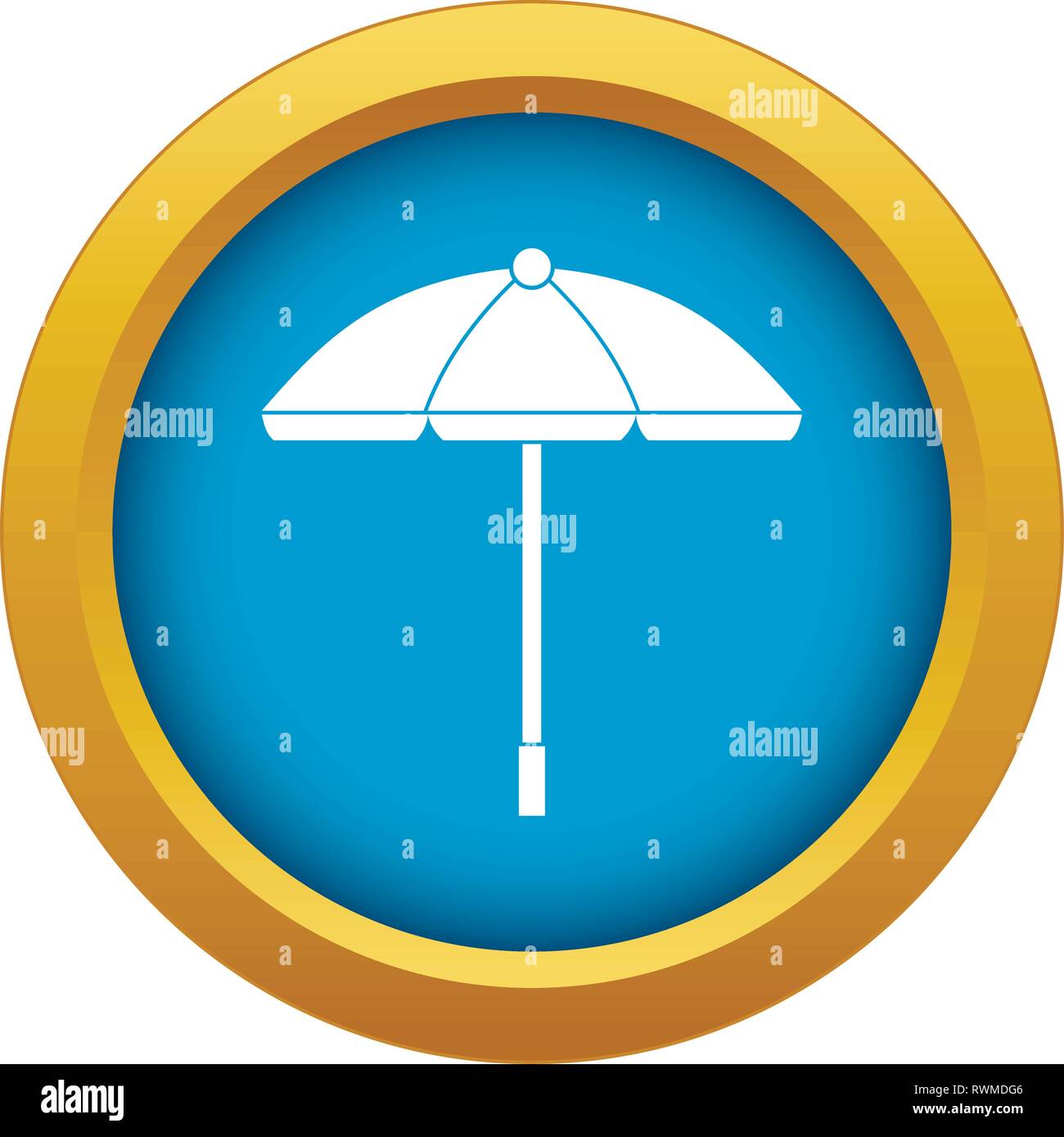 Sun umbrella icon blue vector isolated Stock Vector Image & Art - Alamy