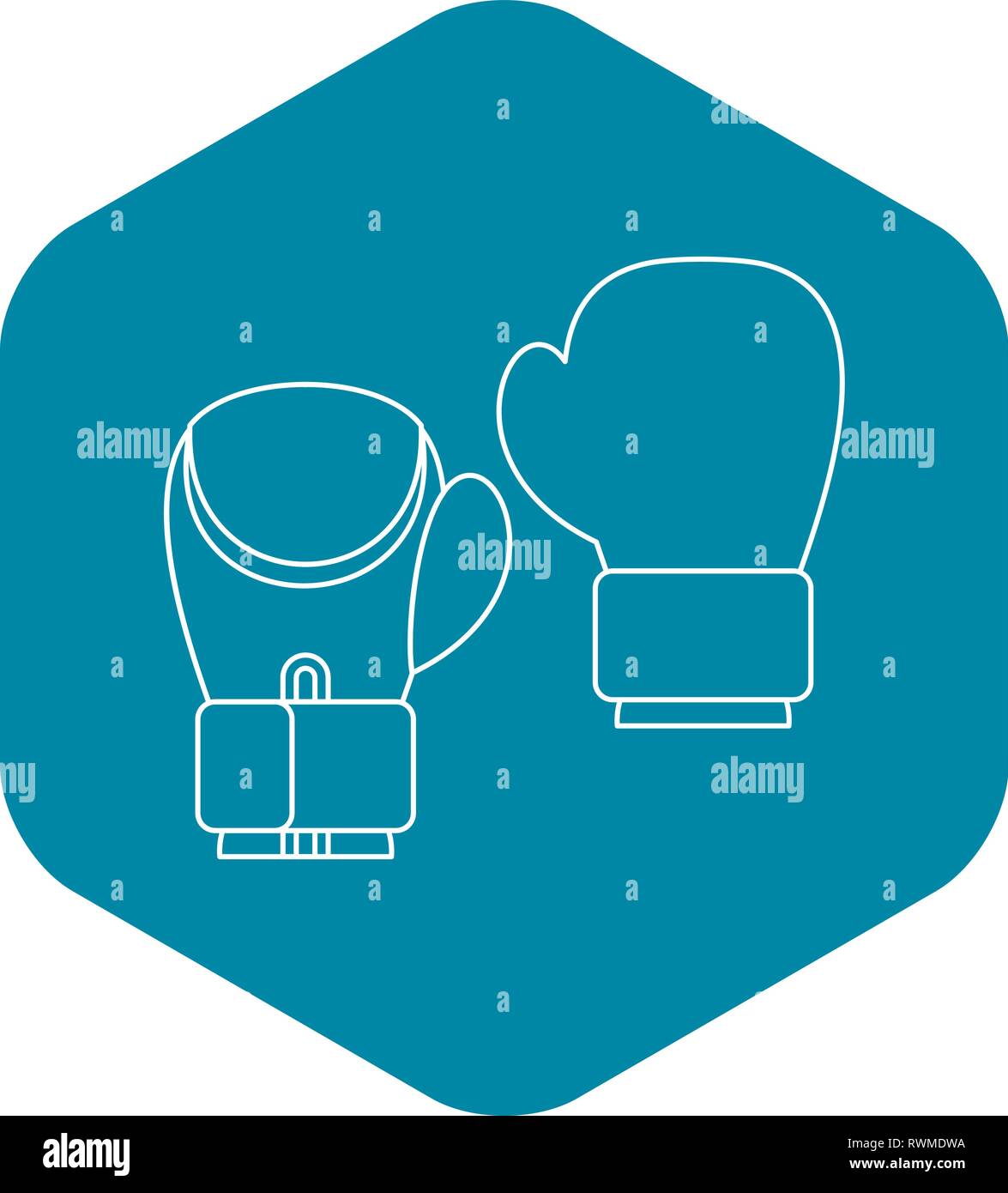 Gloves for boxing icon, outline style Stock Vector Image & Art - Alamy