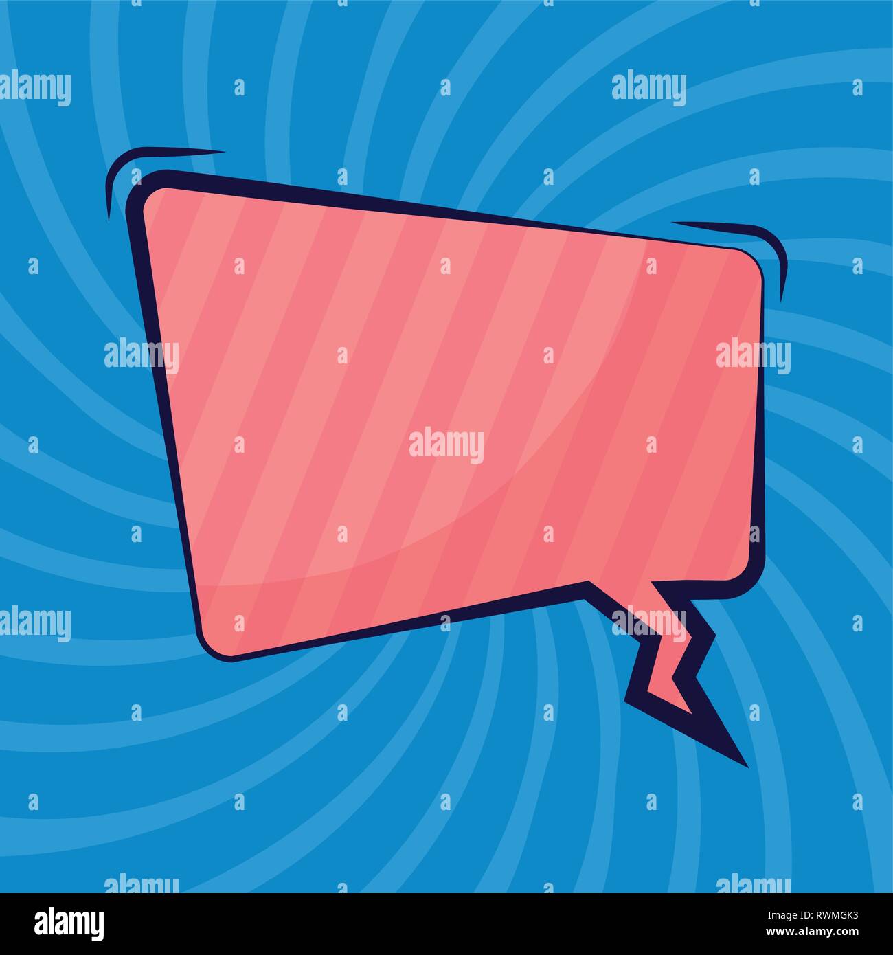 speech bubble pop art style vector illustration design Stock Vector ...
