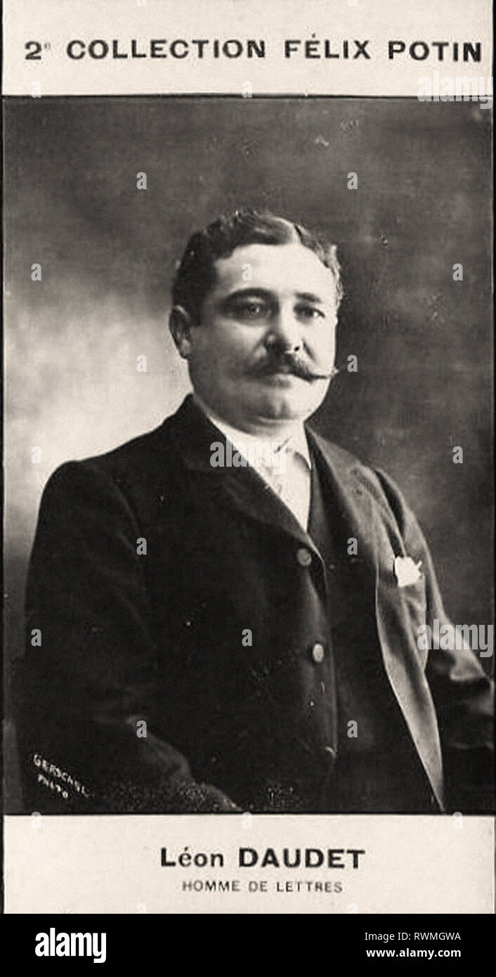 Photographic portrait of Daudet, Léon - From 2e COLLECTION FÉLIX POTIN, early 20th century Stock Photo