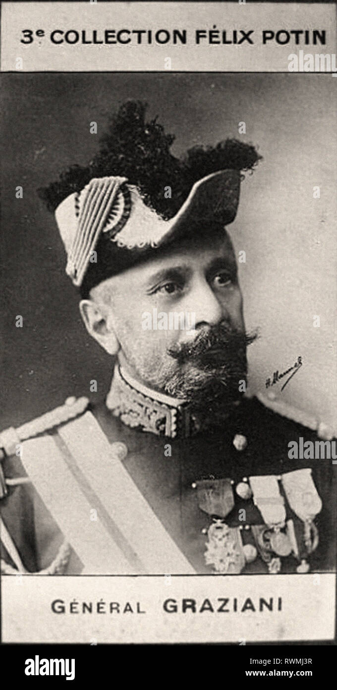 Photographic portrait of Général Graziani - From 3rd COLLECTION FÉLIX POTIN, Early 20th century Stock Photo