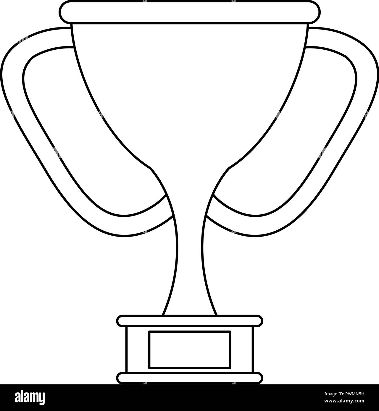 trophy cup award symbol black and white Stock Vector Image & Art - Alamy