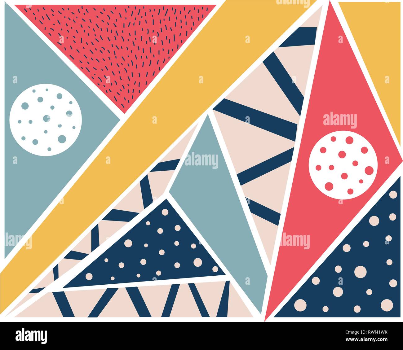 colorful bright summer geometric abstract pattern background Stock Vector