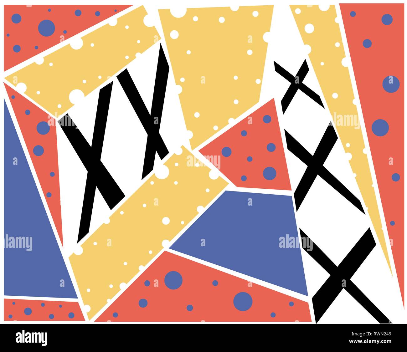 geometric abstract background colored shapes details patterns Stock Vector
