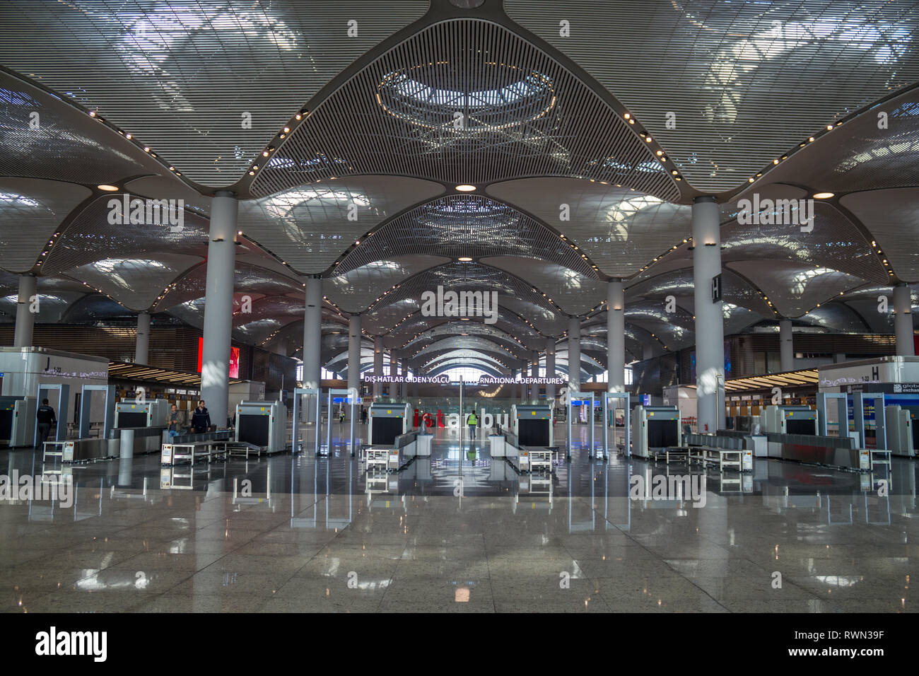 New Istanbul International Airport Terminal, Istanbul third airport Stock Photo