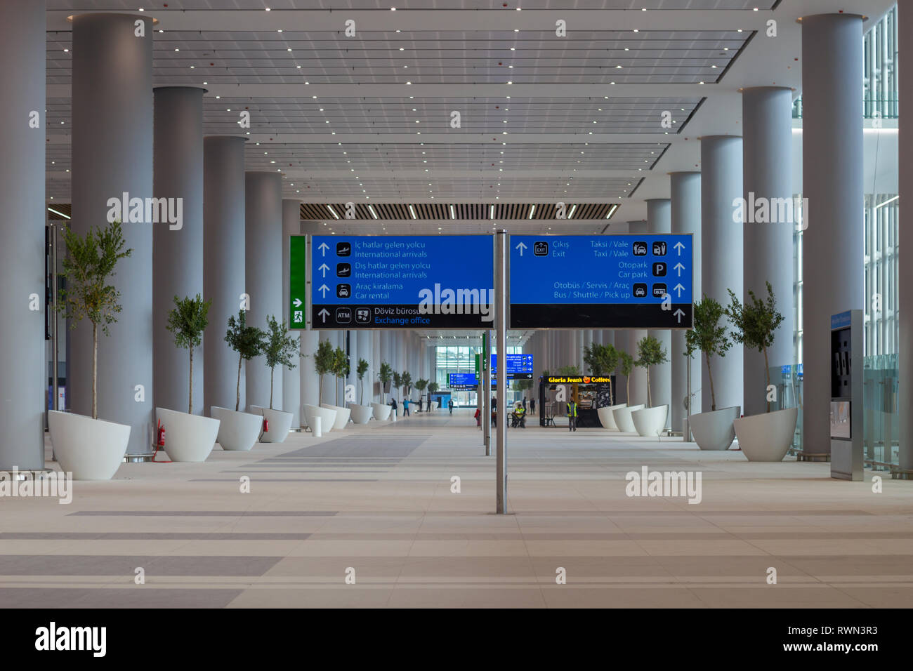 New Istanbul International Airport Terminal, Istanbul third airport Stock Photo