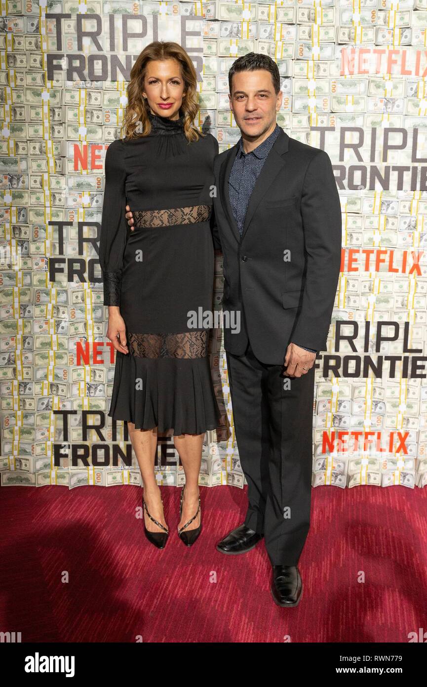 NEW YORK, NY - MARCH 03: Alysia Reiner and David Alan Basche attend the