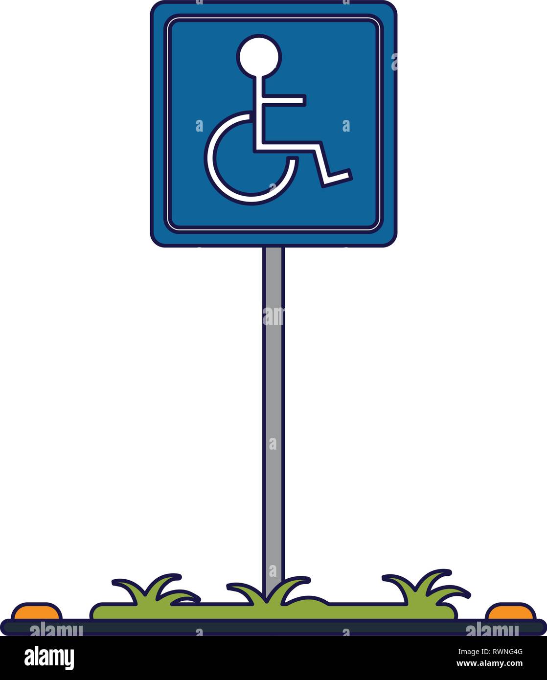 Handicap parking zone road sign blue lines Stock Vector Image & Art Alamy