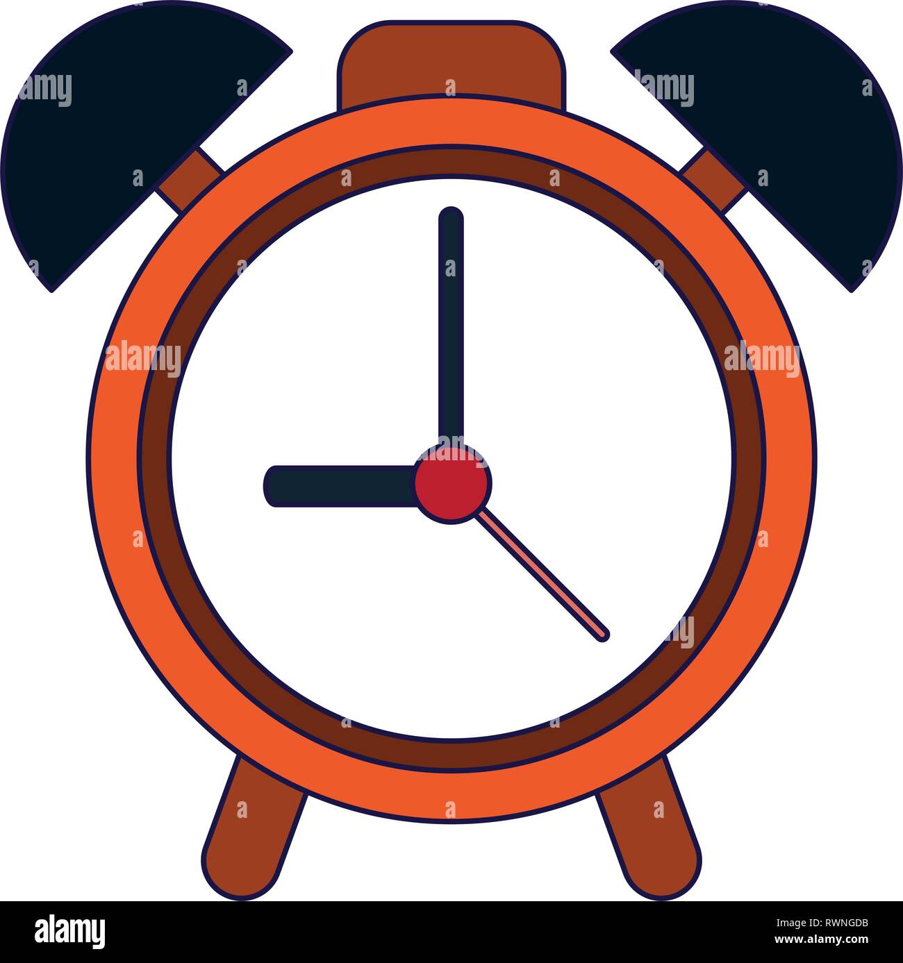 Alarm clock symbol blue lines Stock Vector Image & Art Alamy