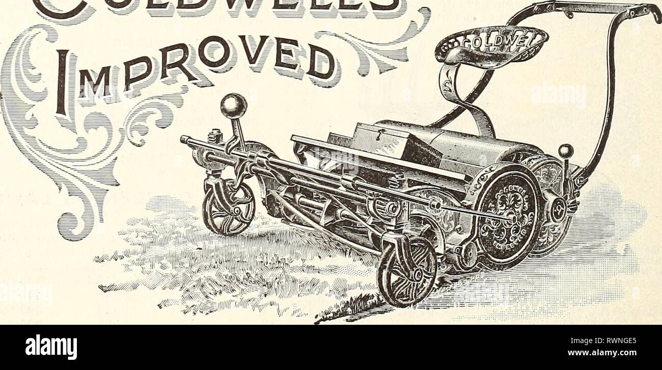 Elliott's 1894 catalogue (1894) Elliott's 1894 catalogue elliotts1894cata1894wmel Year: 1894  PHILADELPHIA LAWN MOWERS. There are no better Lawn Mowers in the market than these well-known machines; light running, well made, easily kept in good order, and wear better than any other. List Price. Net Price. 10-inch cut, weight 22 lbs 5:13.00 $6.50 12-inch cut, weight 24 lbs 15.00 7.50 14-inch cut, weight 36 lbs 17.00 8.50 16-inch cut, weight 38 lbs 19.00 10.00 18-inch cut, weight 44 lbs 21.00 11.00 20-inch cut, weight 46 lbs 23.00 12.00 EXCELSIOR ROLLER MOWER. The best Roller Mower made. List Pri Stock Photo