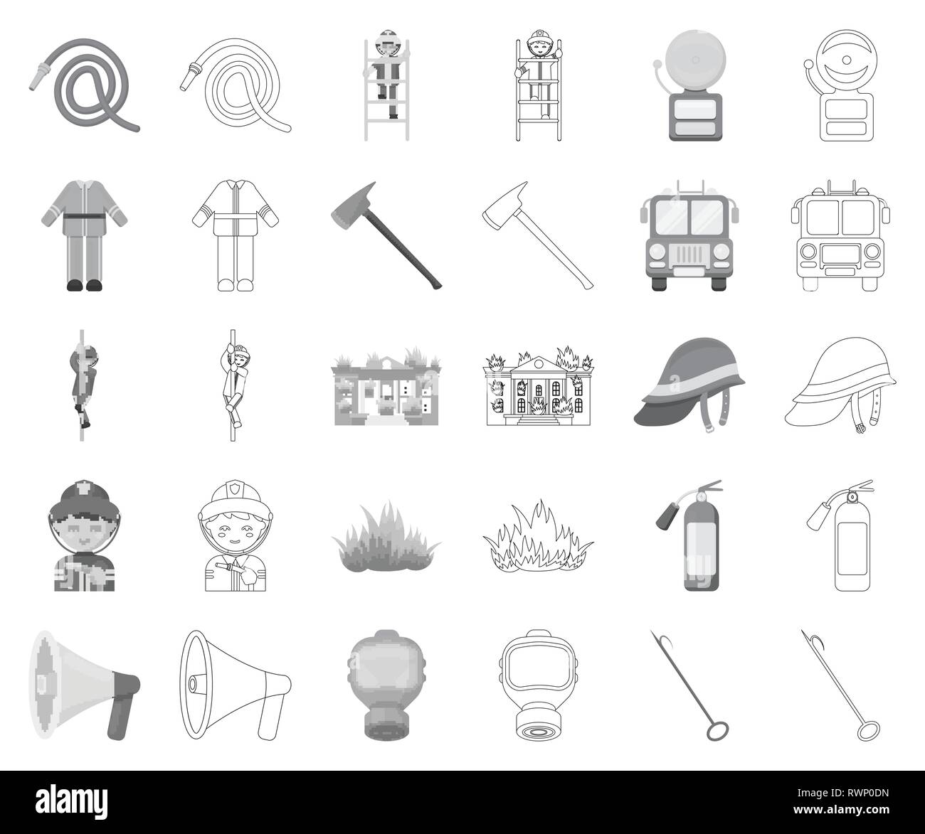 accessories,apparatus,art,attribute,axe,bucket,building,bunker,collection,conical,department,design,equipment,extinguishing,extingushier,fire,firefighter,firefighting,flame,gas,gear,helmet,icon,illustration,isolated,logo,mask,monochrome,outline,organization,pike,pole,pump,ring,separation,service,set,sign,slide,symbol,tools,vector,web Vector Vectors , Stock Vector