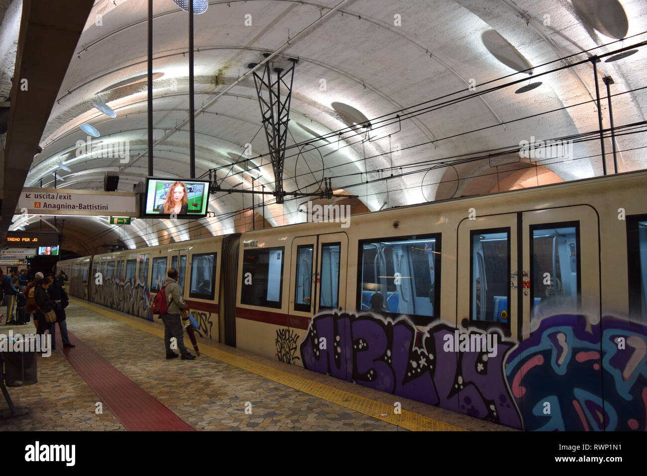 rome - metro station 2016 Stock Photo