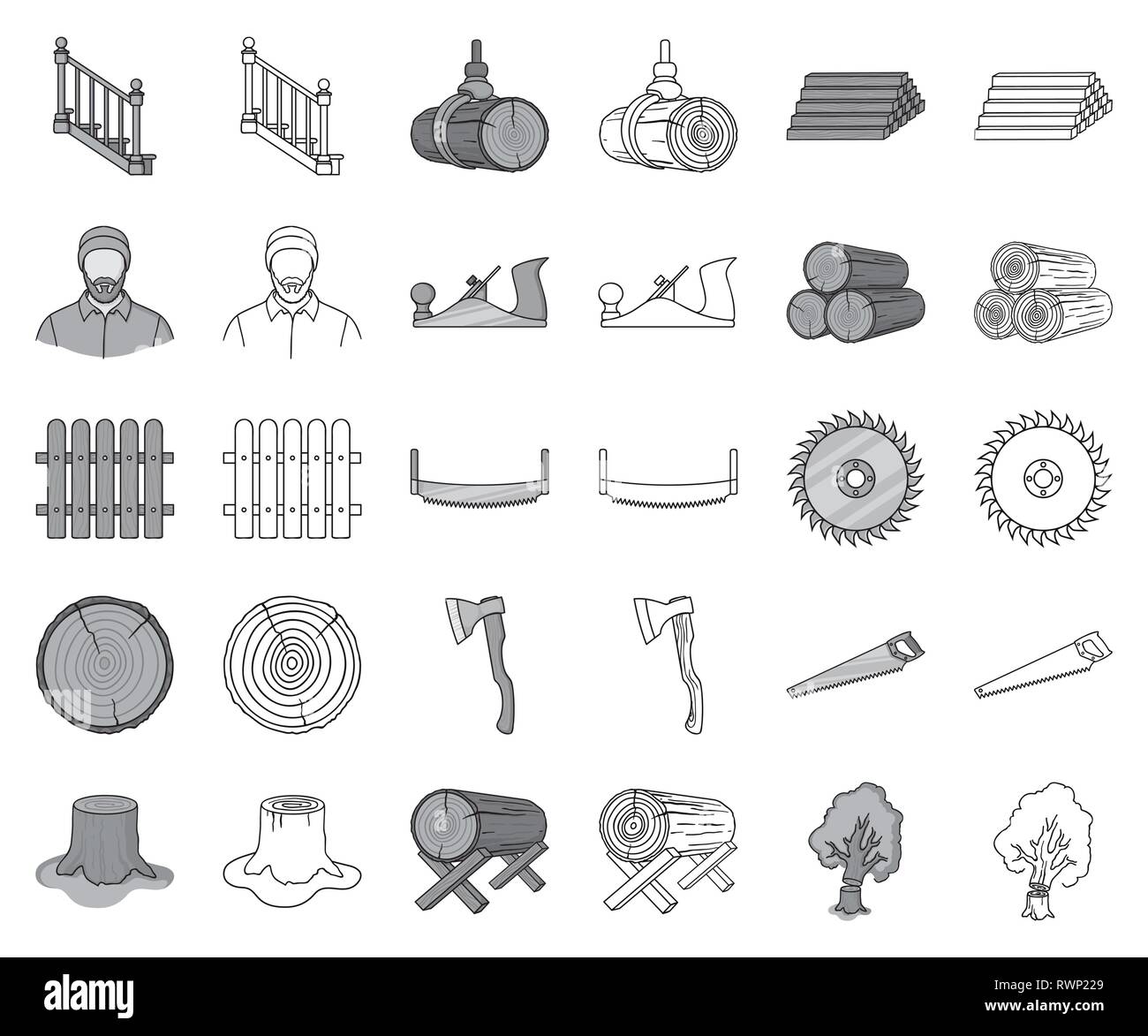 art,axe,chisel,collection,crane,cross,design,disc,equipment,falling,fence,goats,hand,hydraulic,icon,illustration,isolated,jack,logo,logs,lumber,lumbers,lumbrejack,monochrome,outline,plane,processing,product,production,saw,sawing,sawmill,section,set,sign,stack,stairs,stump,symbol,timber,tools,tree,two-man,vector,web Vector Vectors , Stock Vector