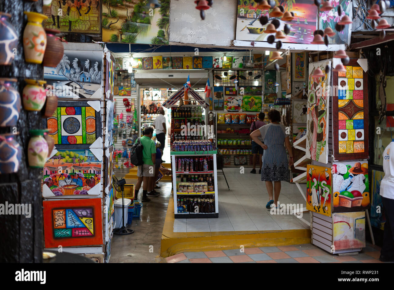 Tourist souvenir gift shop in La Romana, Dominican Republic Stock Photo