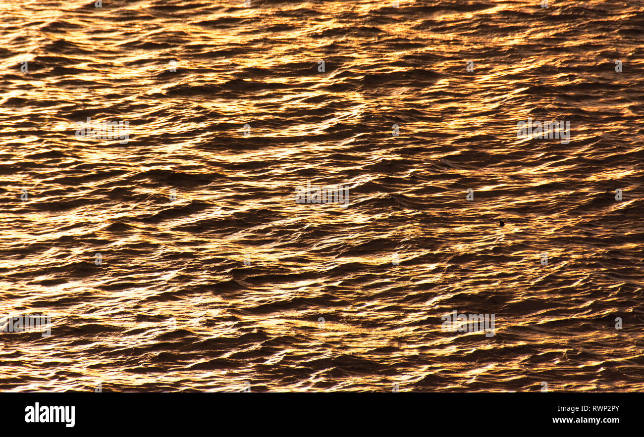 Sunset relection of water, British Columbia, Canada Stock Photo