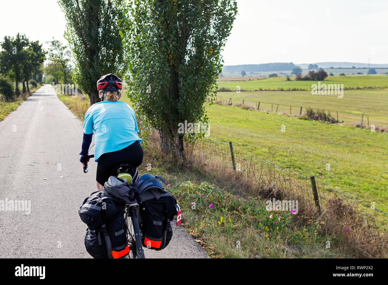 Mature female cyclist hires stock photography and images Alamy