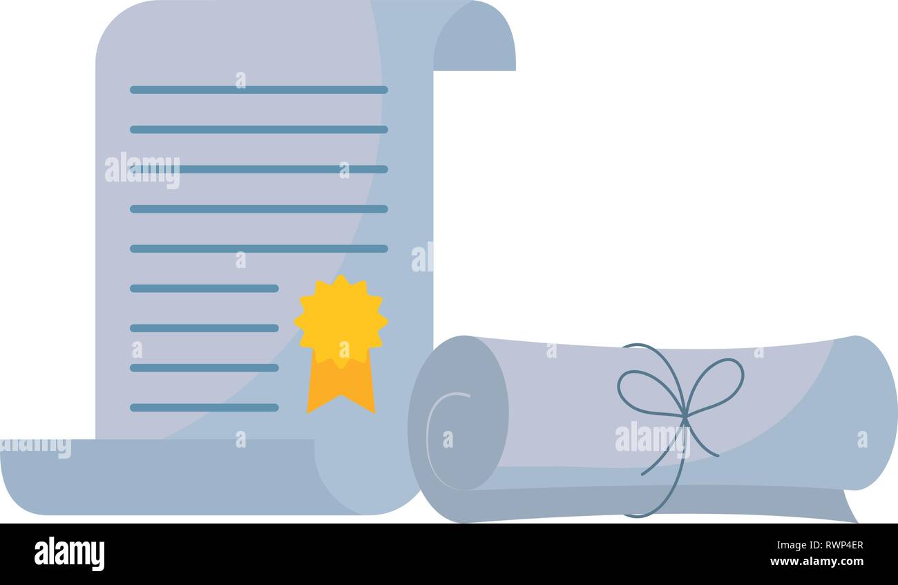 graduation certificate roll icon vector illustration design Stock ...