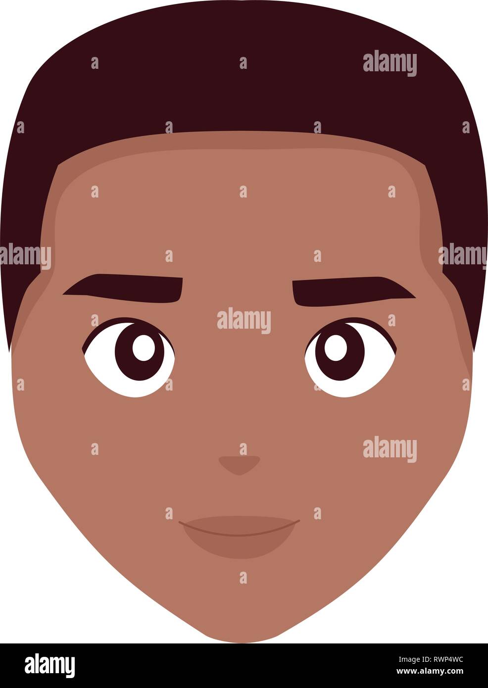 young black man head character vector illustration design Stock Vector ...