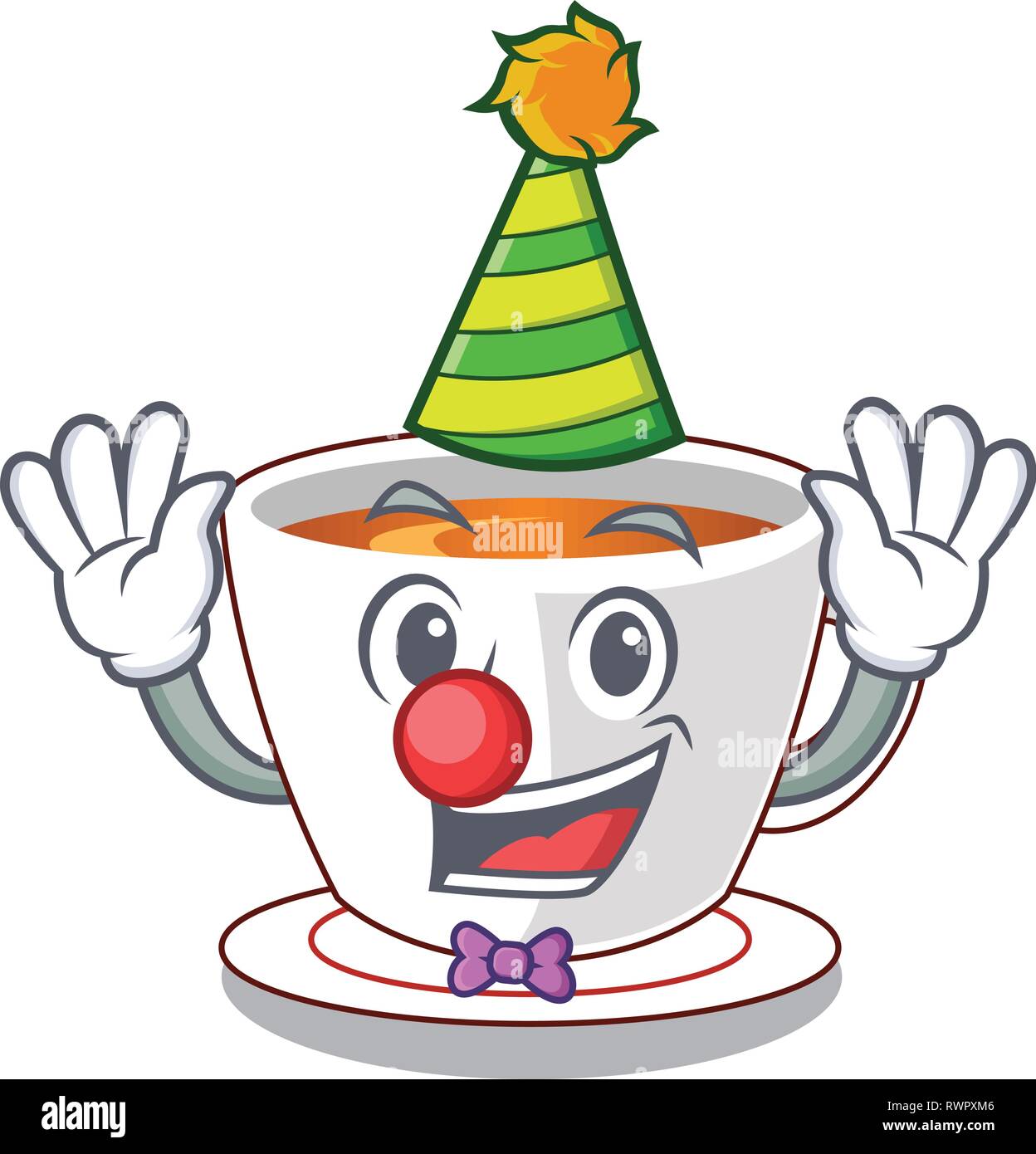 Clown mint tea in a cartoon cup Stock Vector Image & Art - Alamy