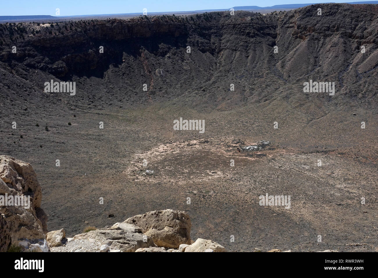 Meteor Crater Meteor Crater is the world's best preserved meteorite impact site on Earth. Stock Photo
