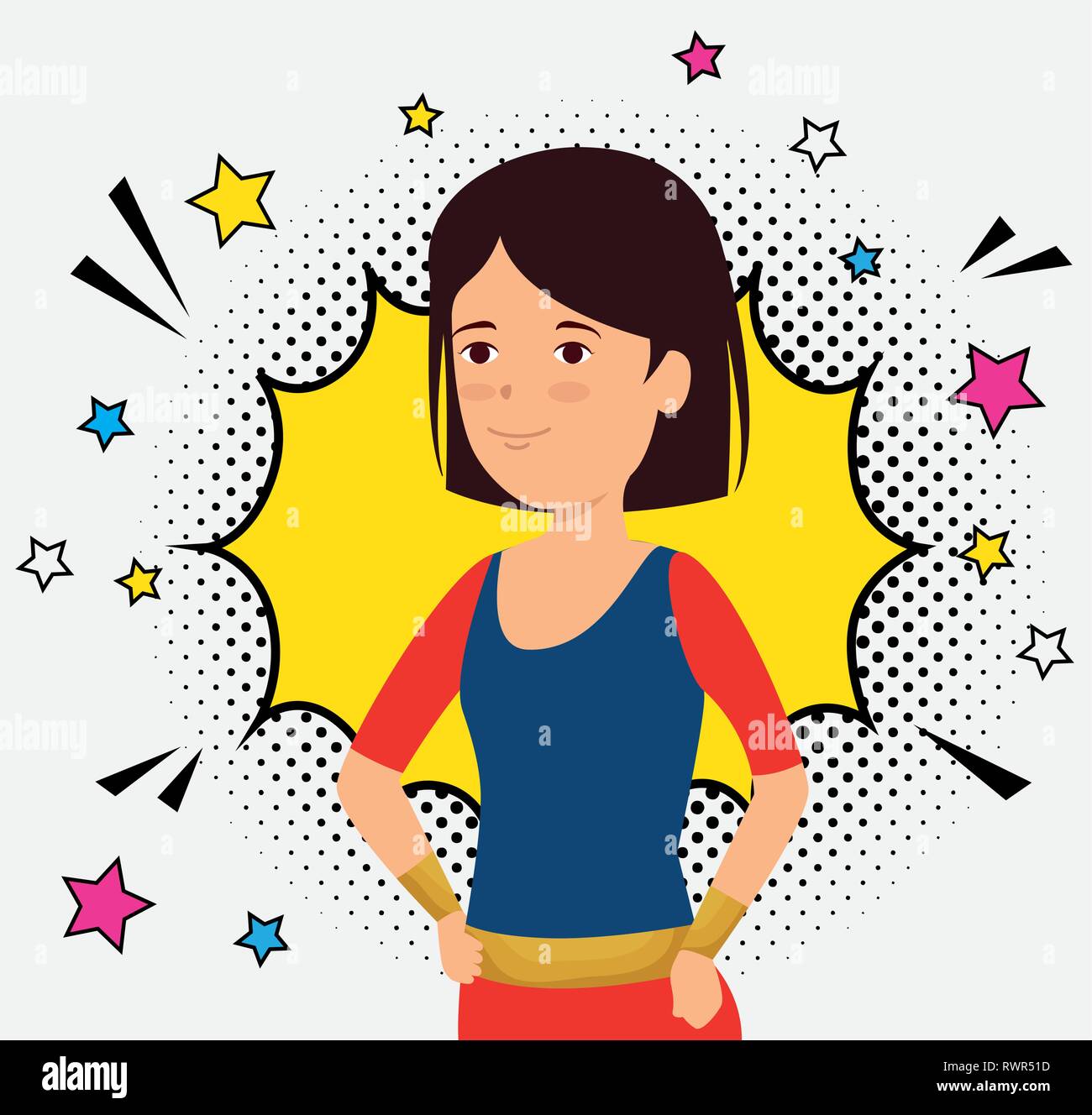 woman wearing superheroe costume icon vector illustration Stock Vector