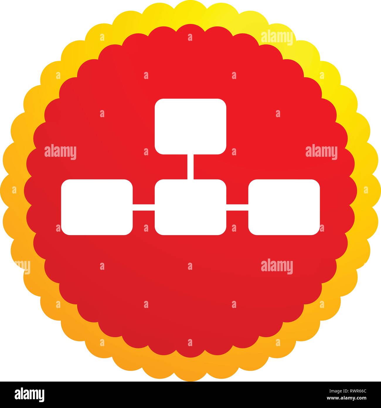 Topological, hierarchical diagram icon, Multilevel chart, graph Stock ...