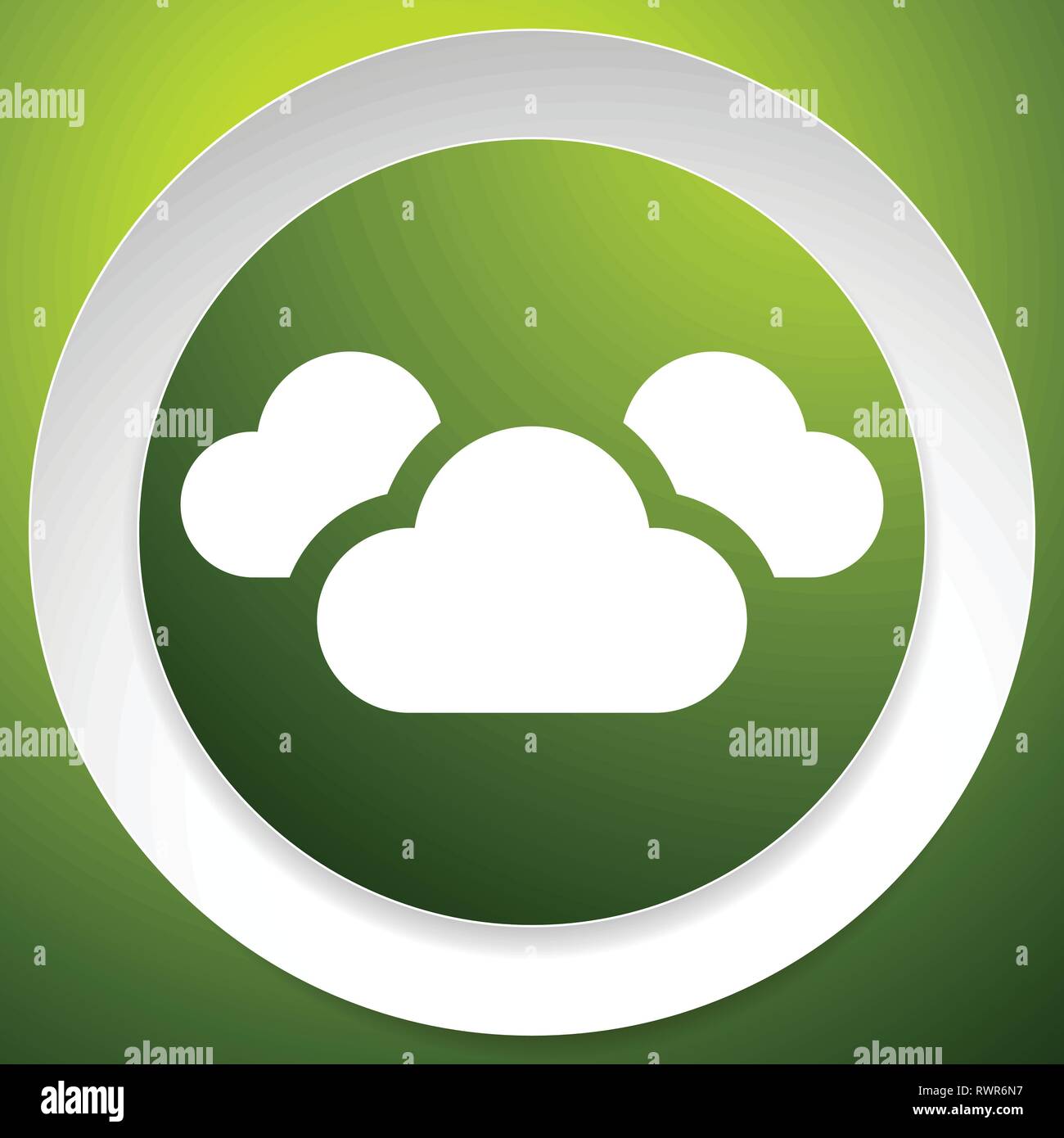 Icon with 3 clouds for vapor, weather, moisture themes Stock Vector ...