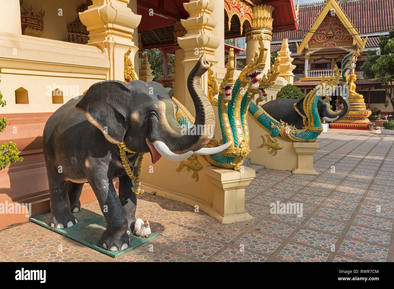 Wat Chanthaboury Vientiane Laos Stock Photo