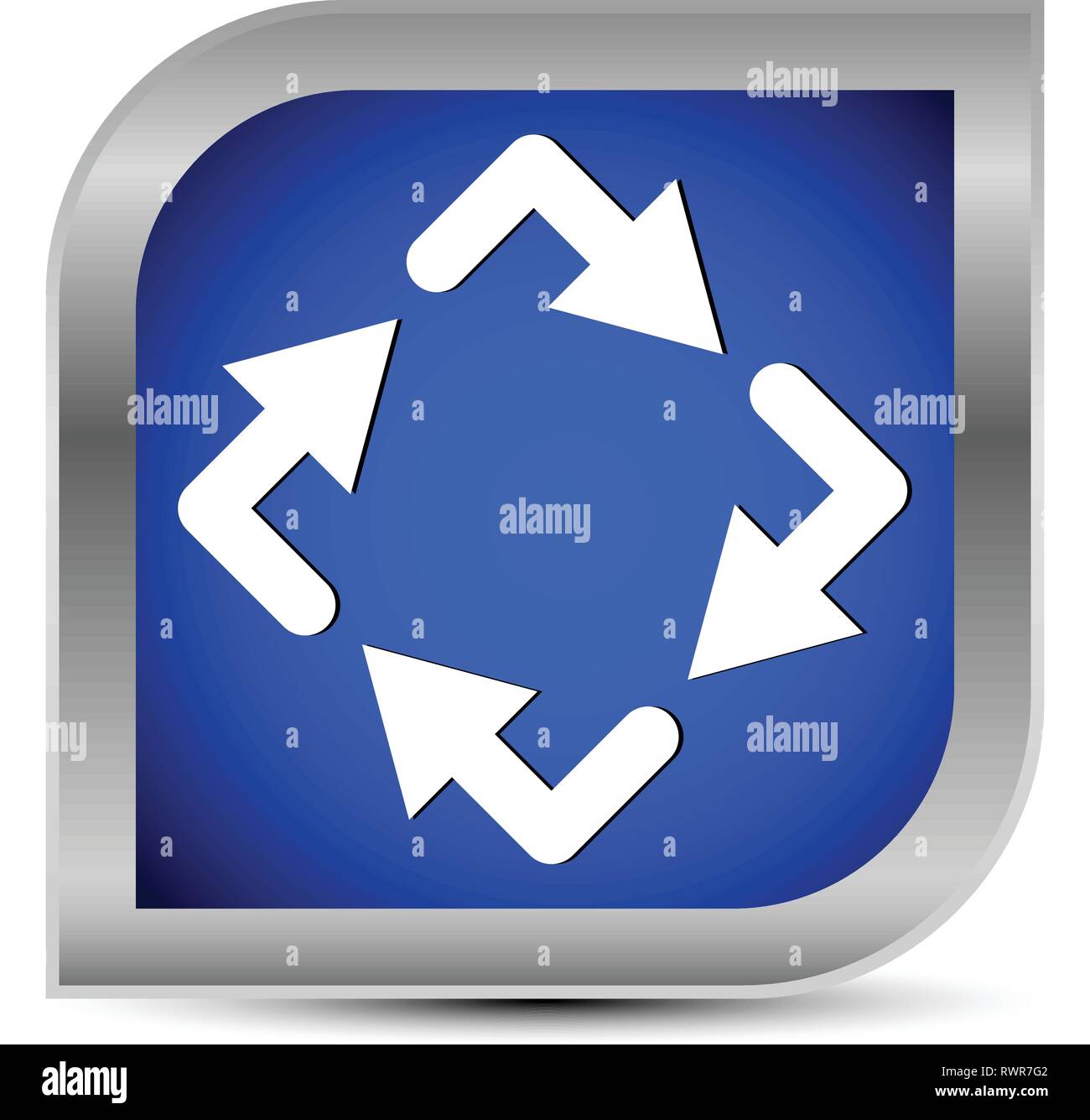 Circular arrows icon, Rotating arrows. Clockwise arrows Stock Vector