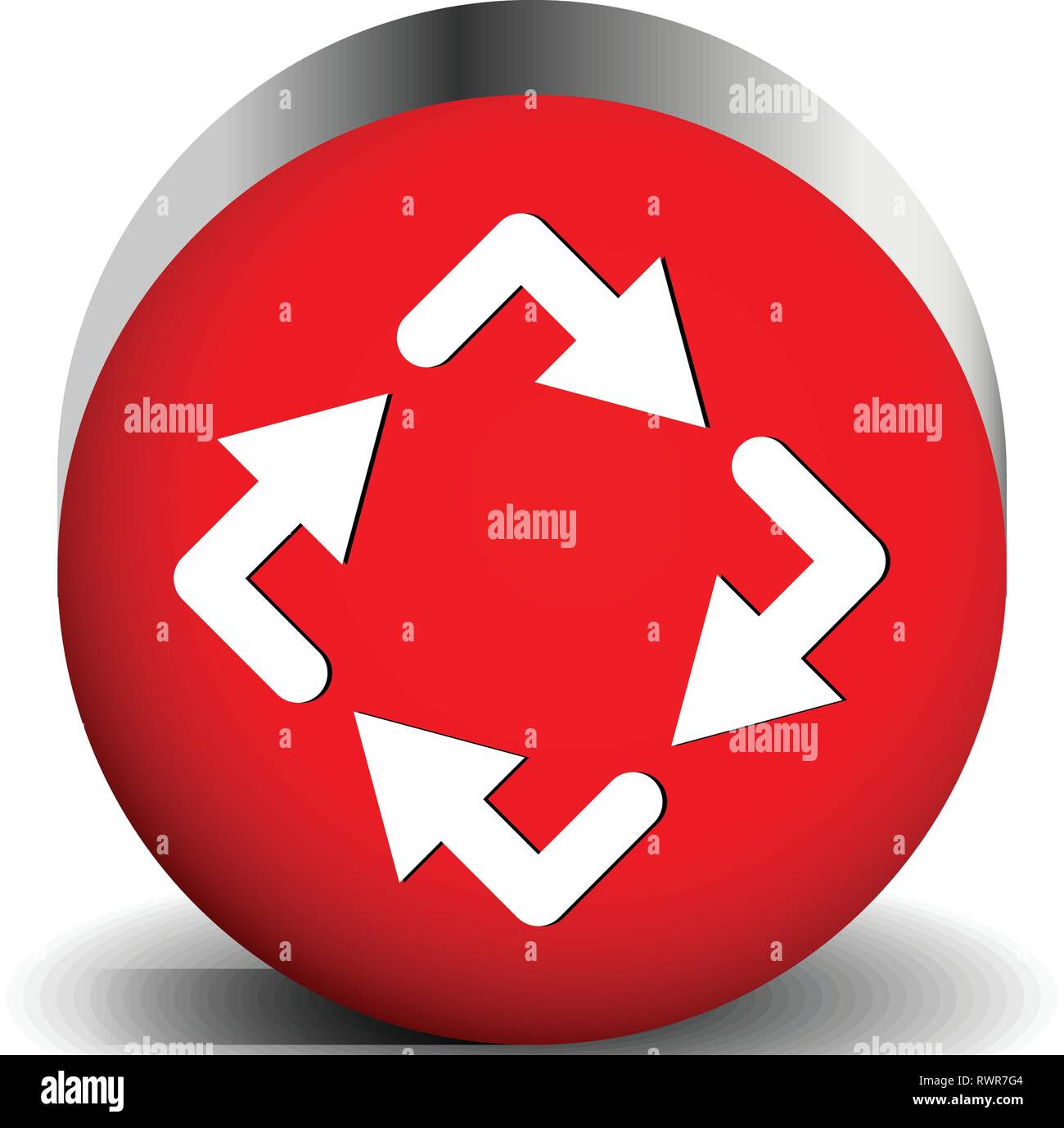 Circular arrows icon, Rotating arrows. Clockwise arrows Stock Vector ...