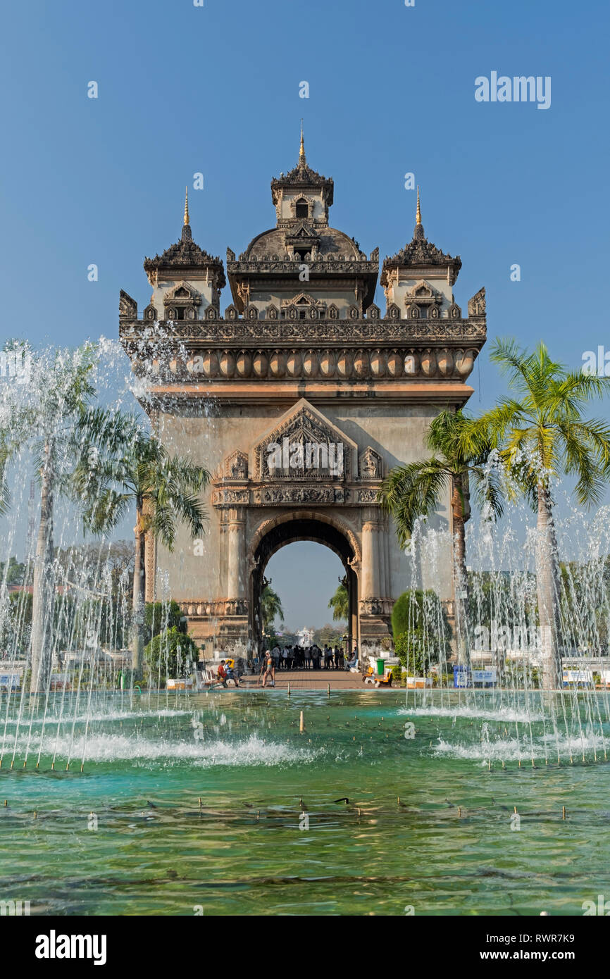 Patuxai Victory Monument Vientiane Laos Stock Photo