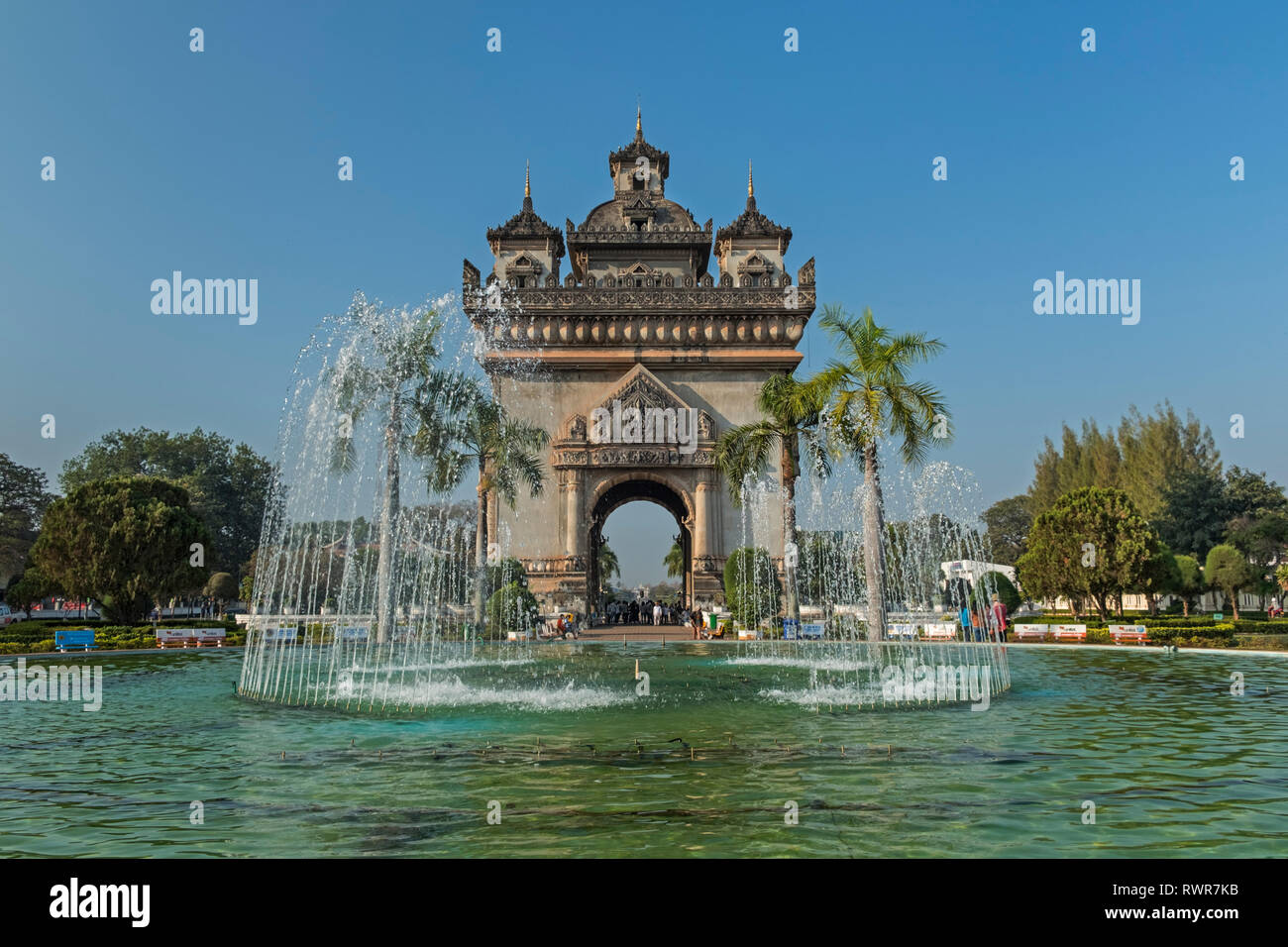 Patuxai Victory Monument Vientiane Laos Stock Photo