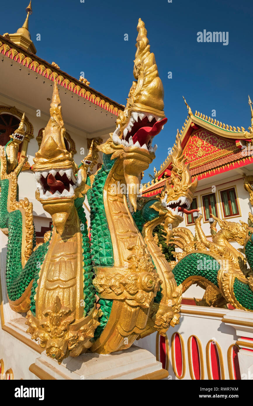 Phaya naga dragons Wat That Foon Vientiane Laos Stock Photo