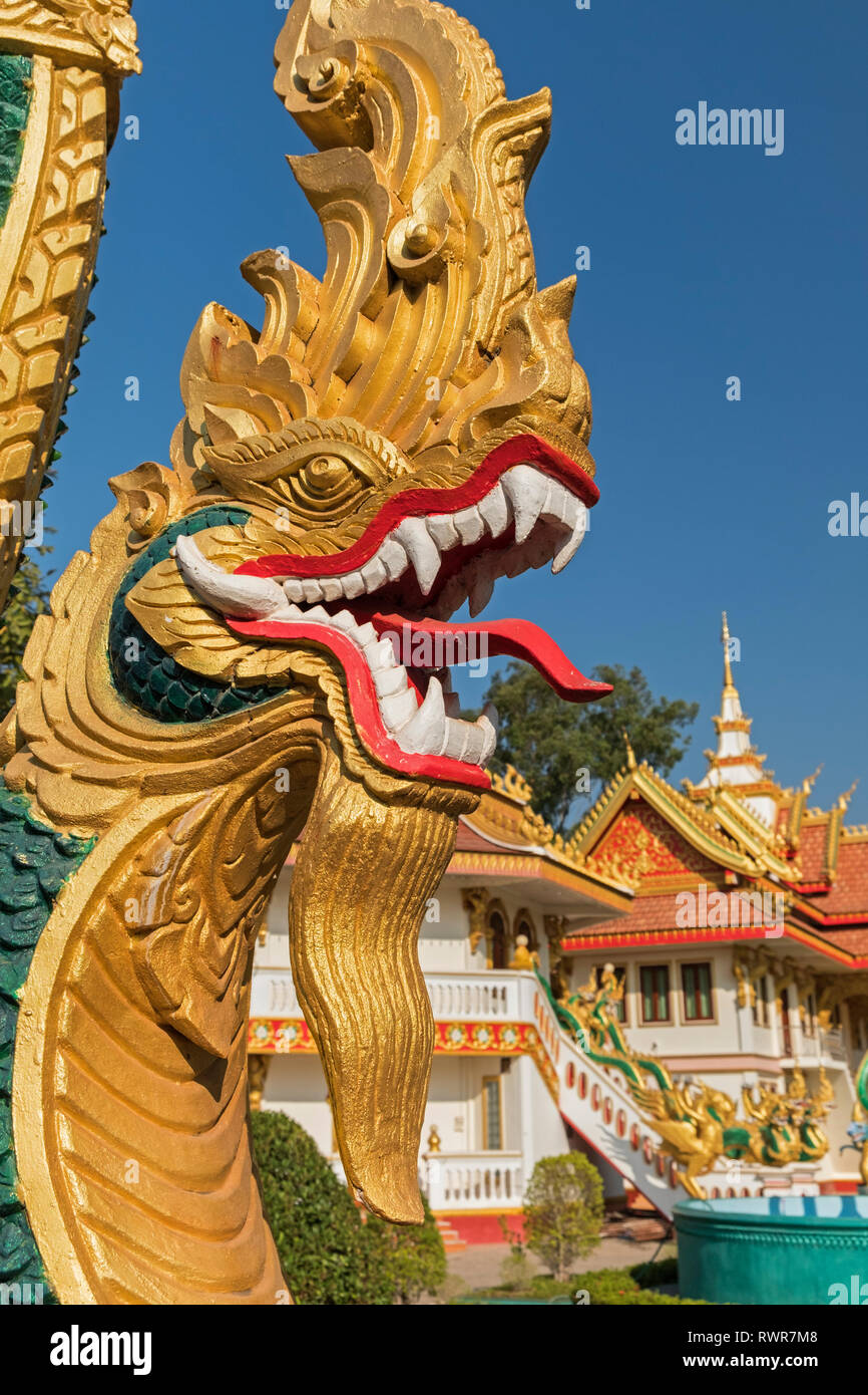 Phaya naga dragon Wat That Foon Vientiane Laos Stock Photo