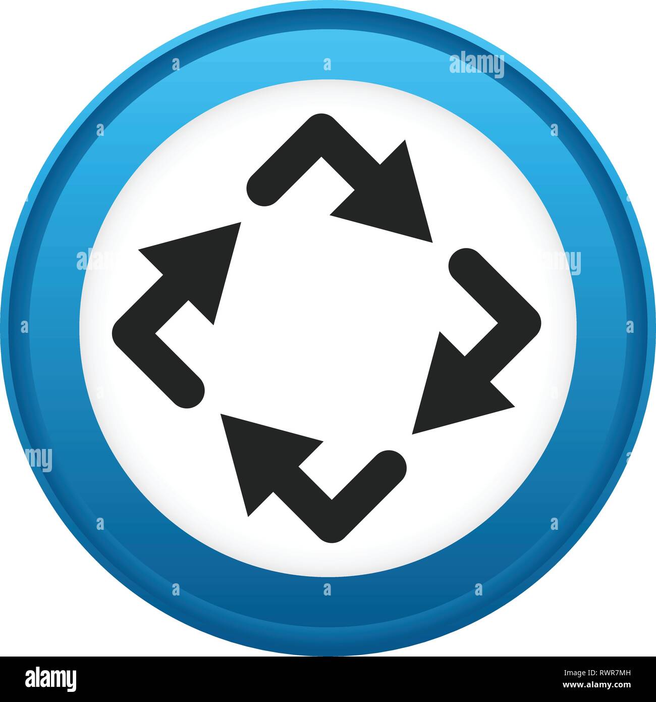 Circular arrows icon, Rotating arrows. Clockwise arrows Stock Vector ...