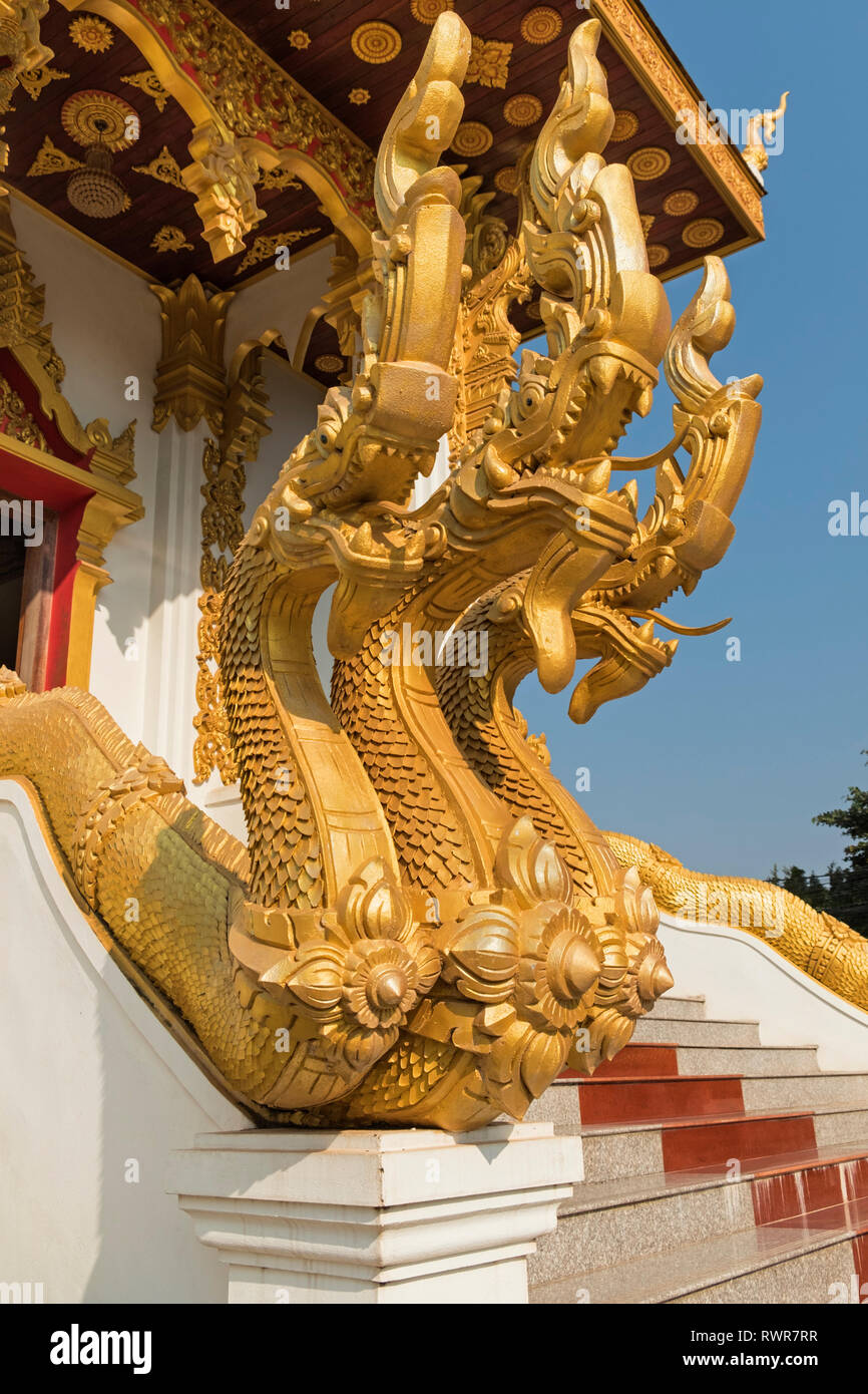 Phaya naga dragons City Pillar Shrine Vientiane Laos Stock Photo