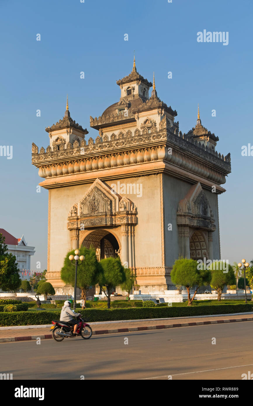 Patuxai Victory Monument Vientiane Laos Stock Photo