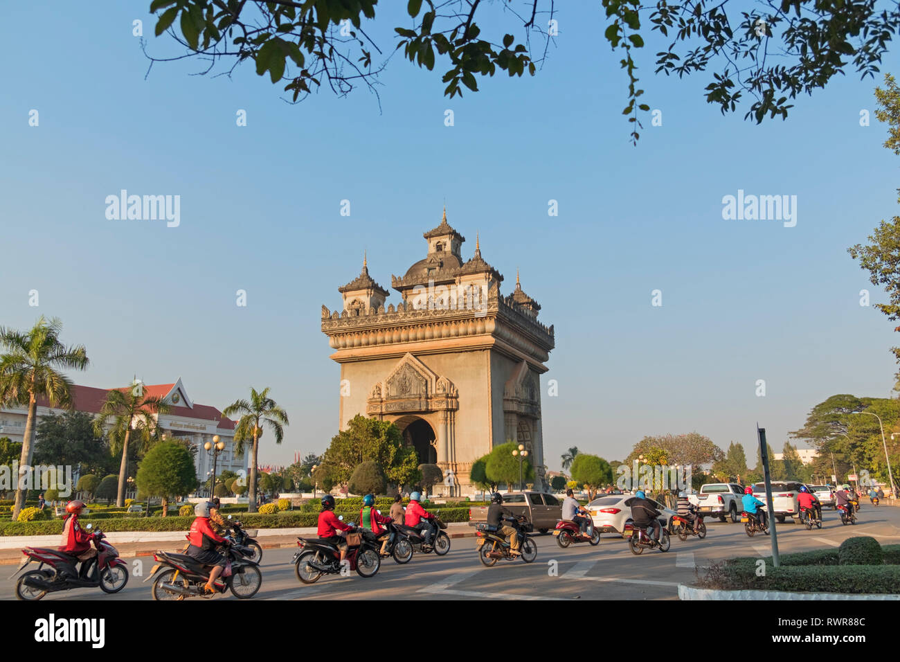 Patuxai Victory Monument Vientiane Laos Stock Photo