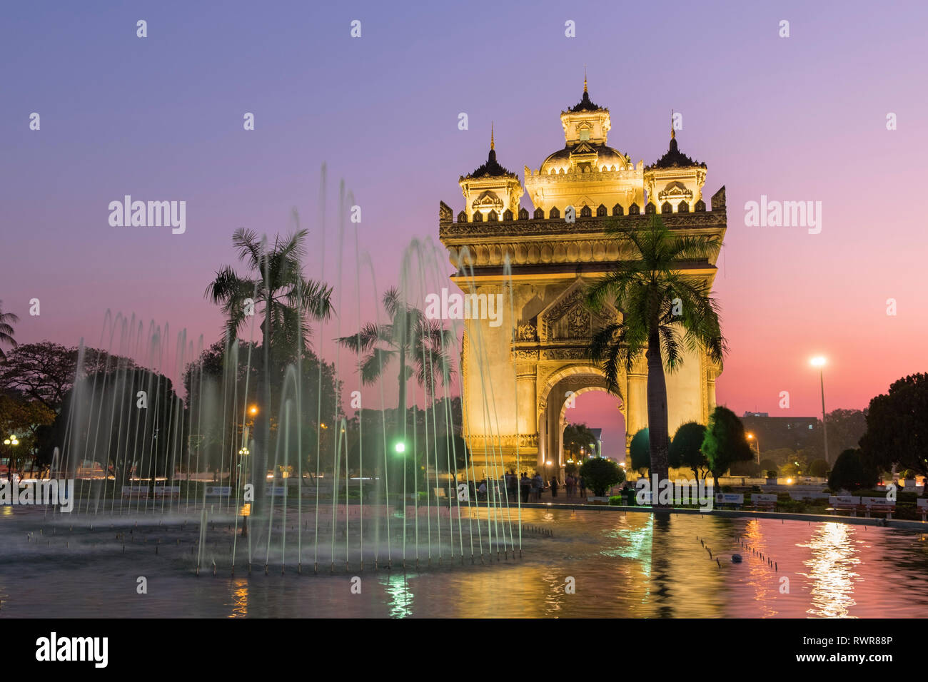 Patuxai Victory Monument Vientiane Laos Stock Photo